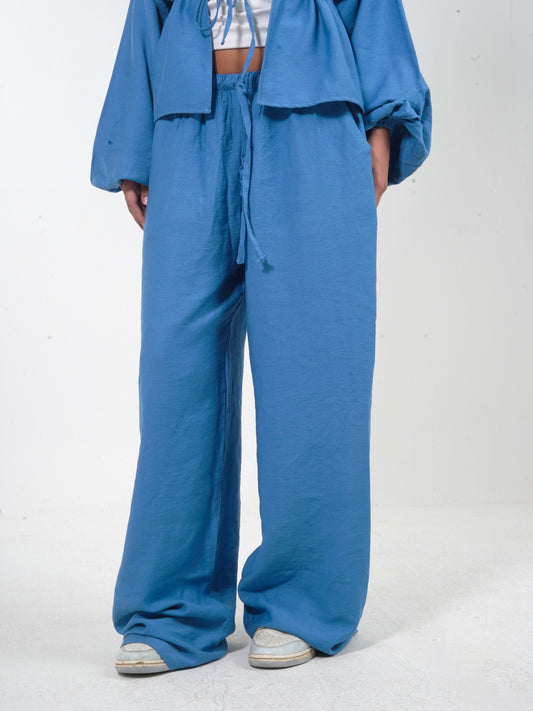 Blue Linen Pants