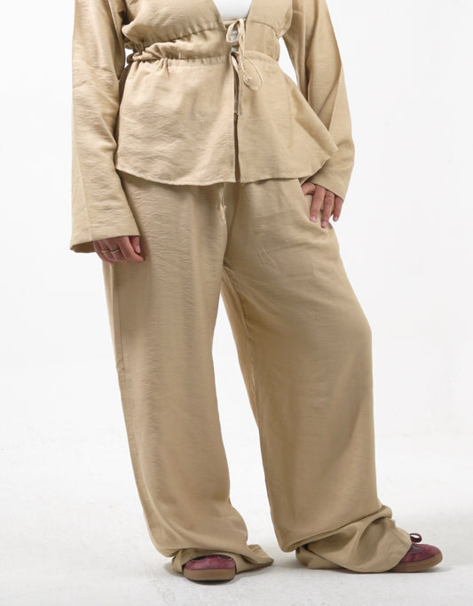 Beige Linen Pants